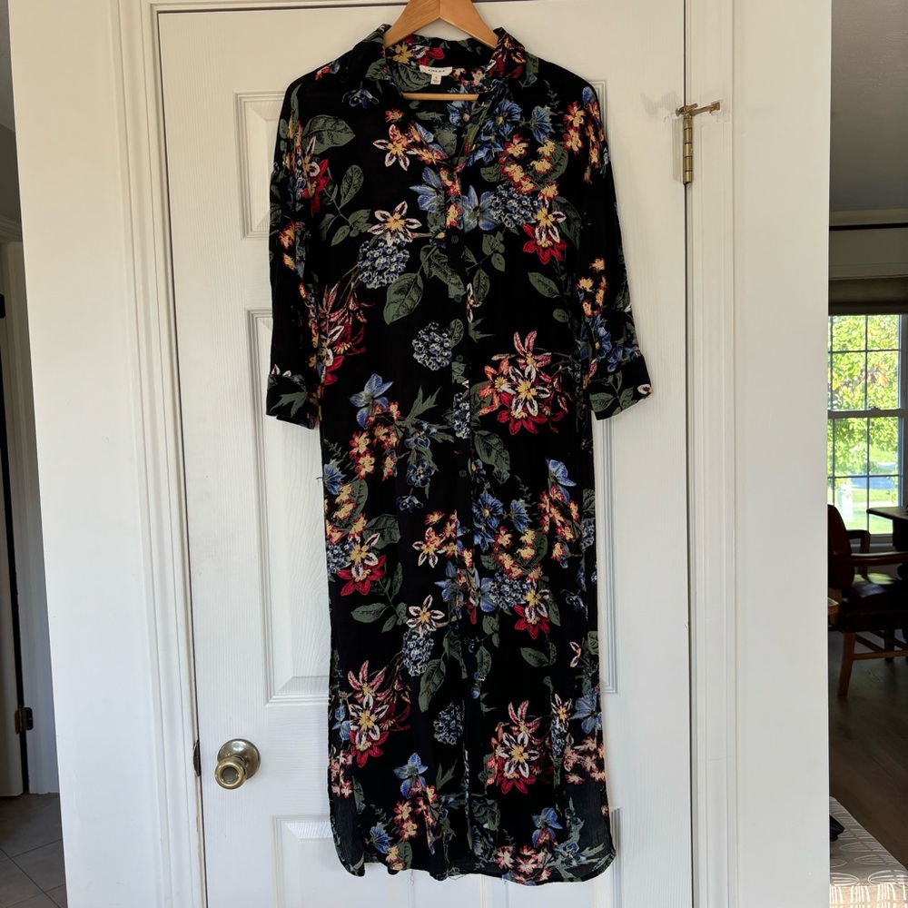 Gilli Button Down Maxi Dress Small - image 1